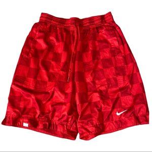 Nike Reversible Red Check Basketball Shorts Men's size XL